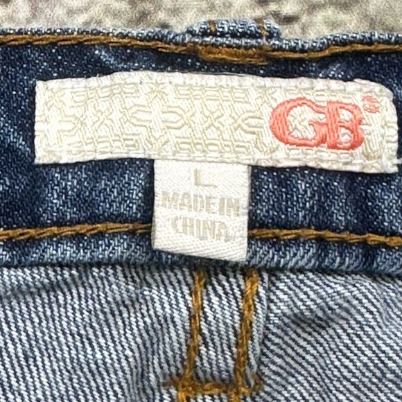 Gianni Bini Jeans‎ Womens Large Blue Distressed Straight Fit Denim Pants - Picture 5 of 14